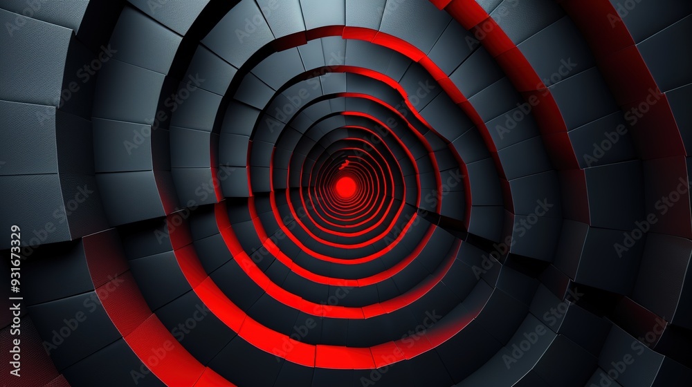 Abstract 3D background with black and red spiral pattern. Abstract 3D background with black and red spiral pattern.