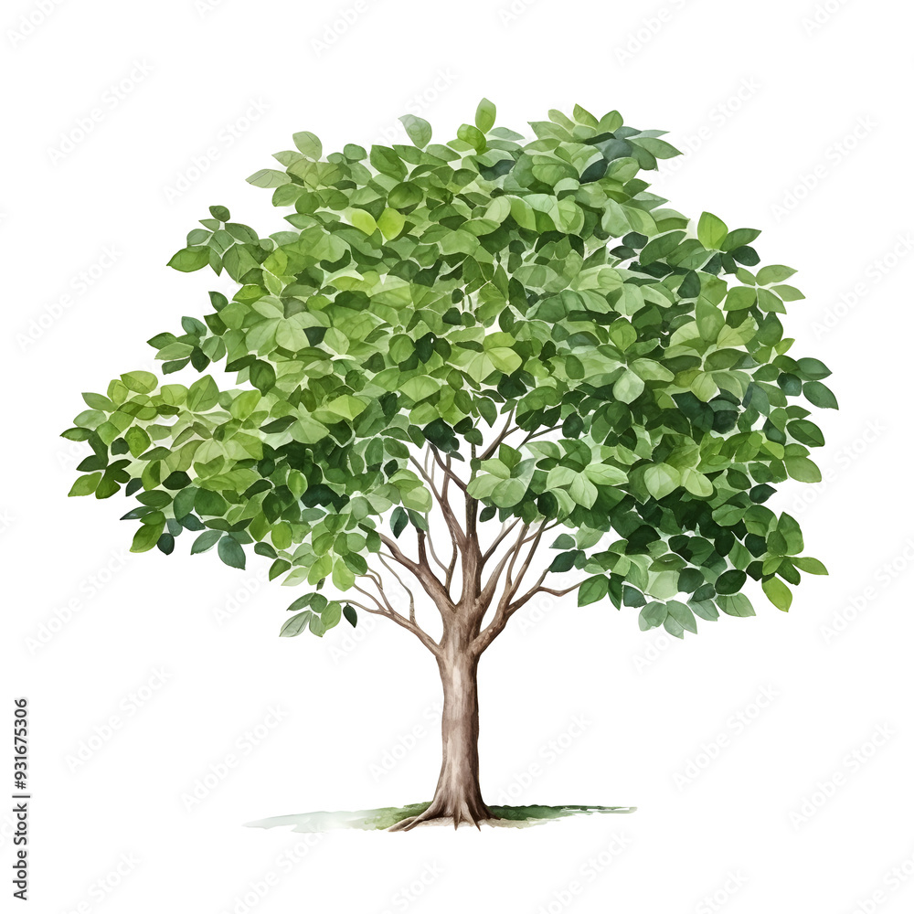 Lush and Vibrant Matoa Tree with Broad Green Leaves and Rough Bark Lush and Vibrant Matoa Tree with Broad Green Leaves and Rough Bark