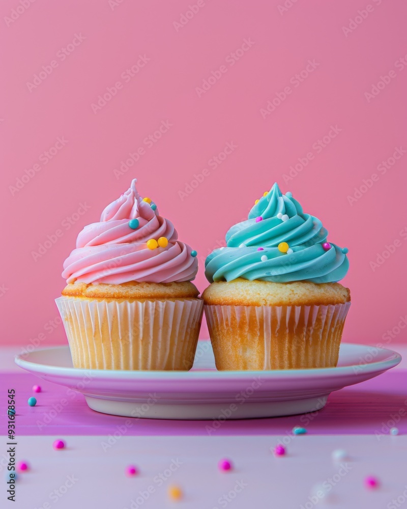 Delicious Close-up of Cupcakes Arranged on a Plate, Dining Room Aesthetics, Graphic Resources, Wallpapers, Brochure, banner, Advertising, background Delicious Close-up of Cupcakes Arranged on a Plate, Dining Room Aesthetics, Graphic Resources, Wallpapers, Brochure, banner, Advertising, background