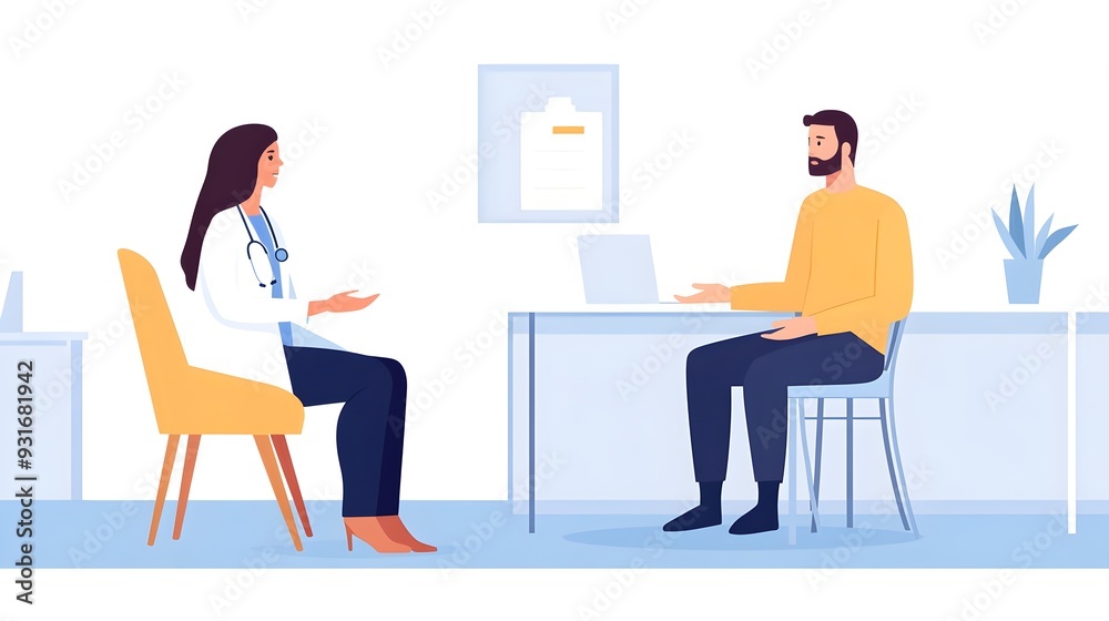 Compassionate Doctor Consulting with Cancer Patient Providing Personalized Treatment Guidance in Calm Understanding Environment Compassionate Doctor Consulting with Cancer Patient Providing Personalized Treatment Guidance in Calm Understanding Environment