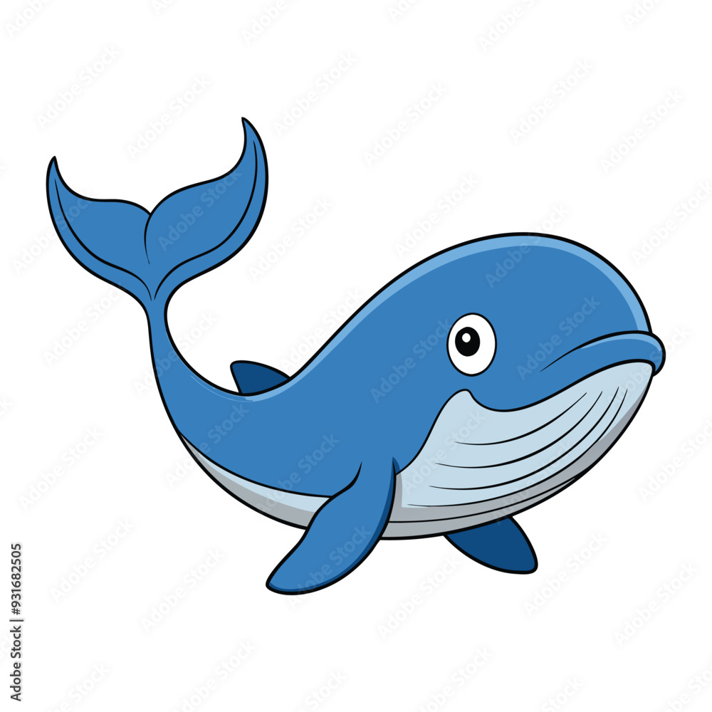 cute whale on white background. animal cartoon vector illustration cute whale on white background. animal cartoon vector illustration
