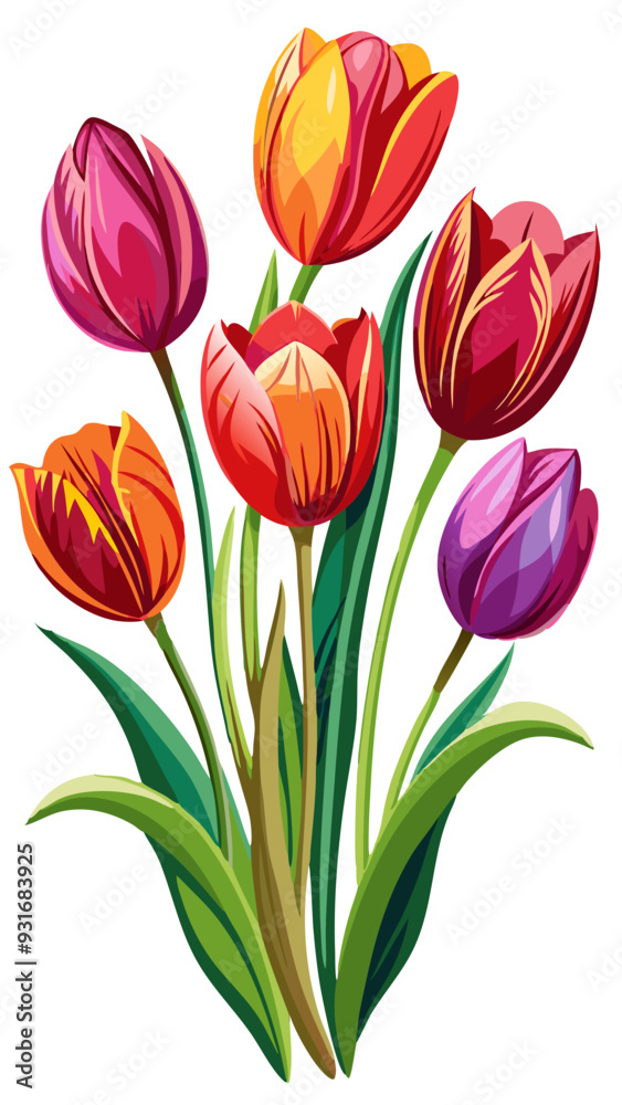 Fototapeta premium tulip isolated on white