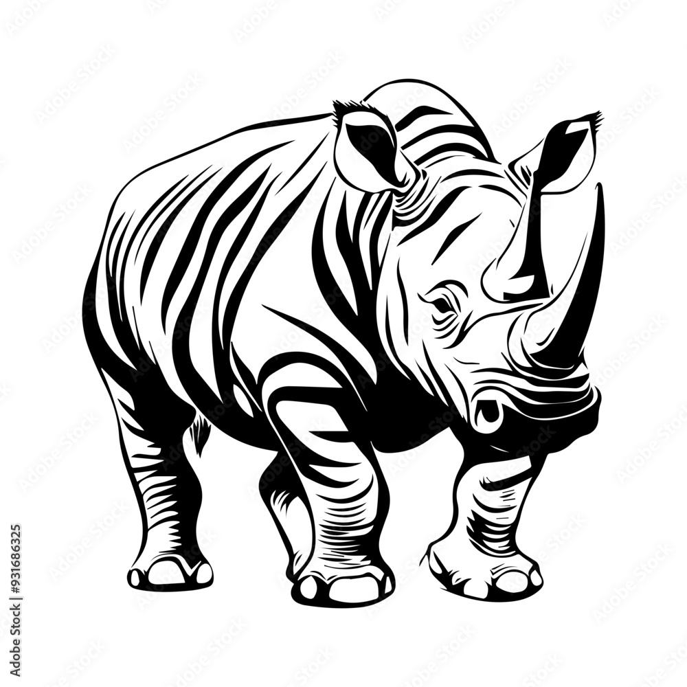 Fototapeta premium black and white animal vector types of animals about animals