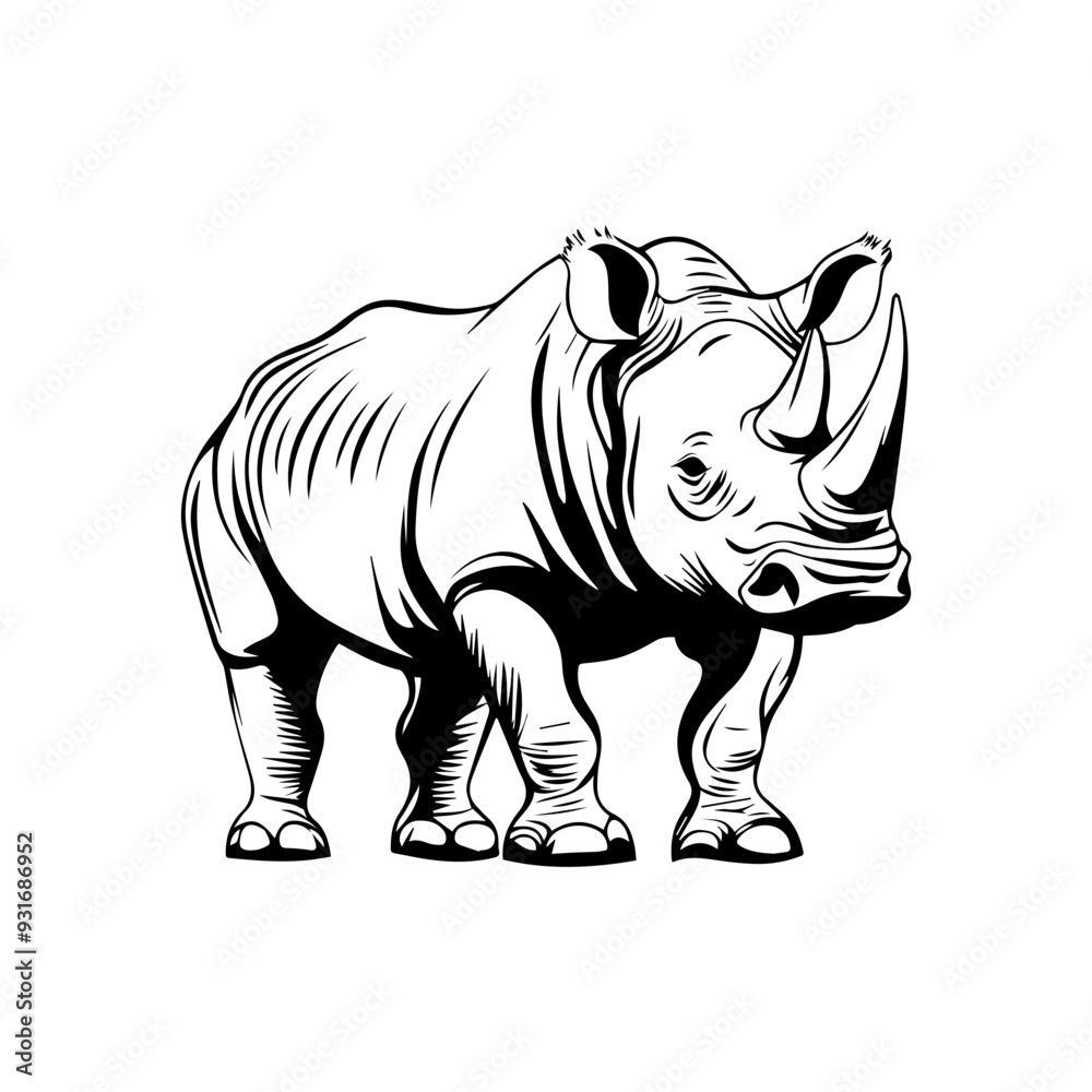 Fototapeta premium black and white animal vector types of animals about animals