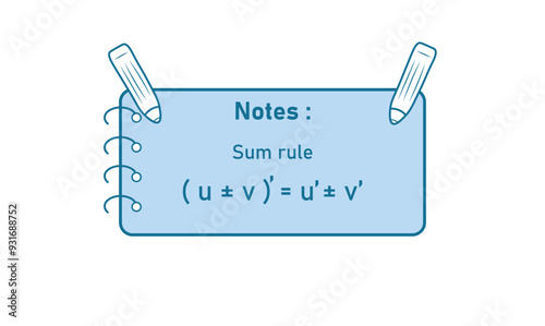 Sum rule for differentiation in mathematics.