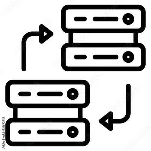 Data Transfer Vector Icon