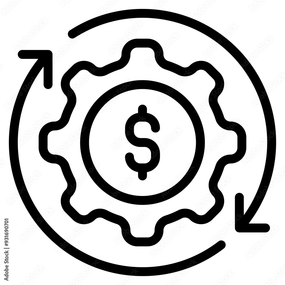 Circulation of money vector icon illustration. Circulation of money vector icon illustration.