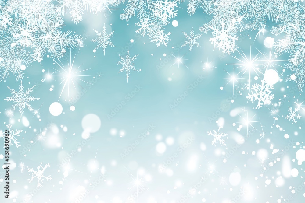 Snowflakes in snowfall background, Christmas background with snowfall, abstract winter background Snowflakes in snowfall background, Christmas background with snowfall, abstract winter background