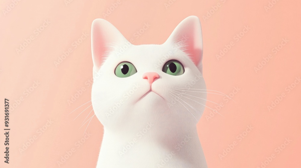 Whimsical Cat with Glowing Eyes Whimsical Cat with Glowing Eyes