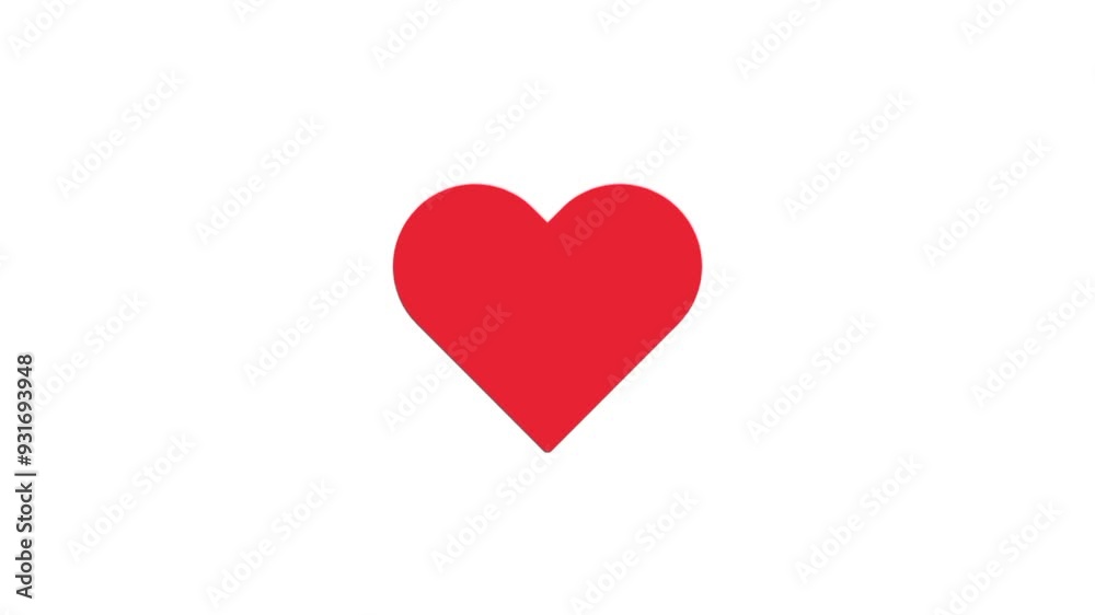 red heart icon on white background
