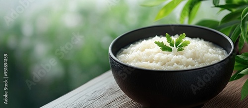 morning rice porridge. with...