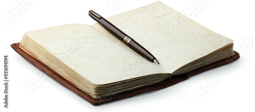 diary set against a white b...