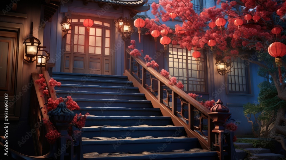 Obraz premium chinese temple in night