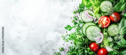 Healthy salad featuring a m...