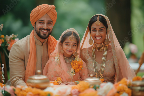Happy Sikh Family