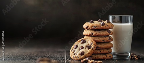 A stack of chocolate chip c...