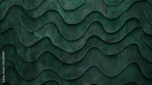 Dark green velvet texture with a wavy pattern.