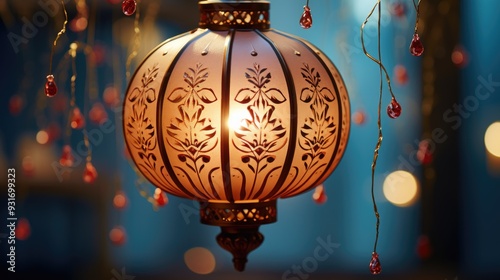 chinese lantern on the wall