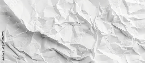 Blank white crumpled and cr...