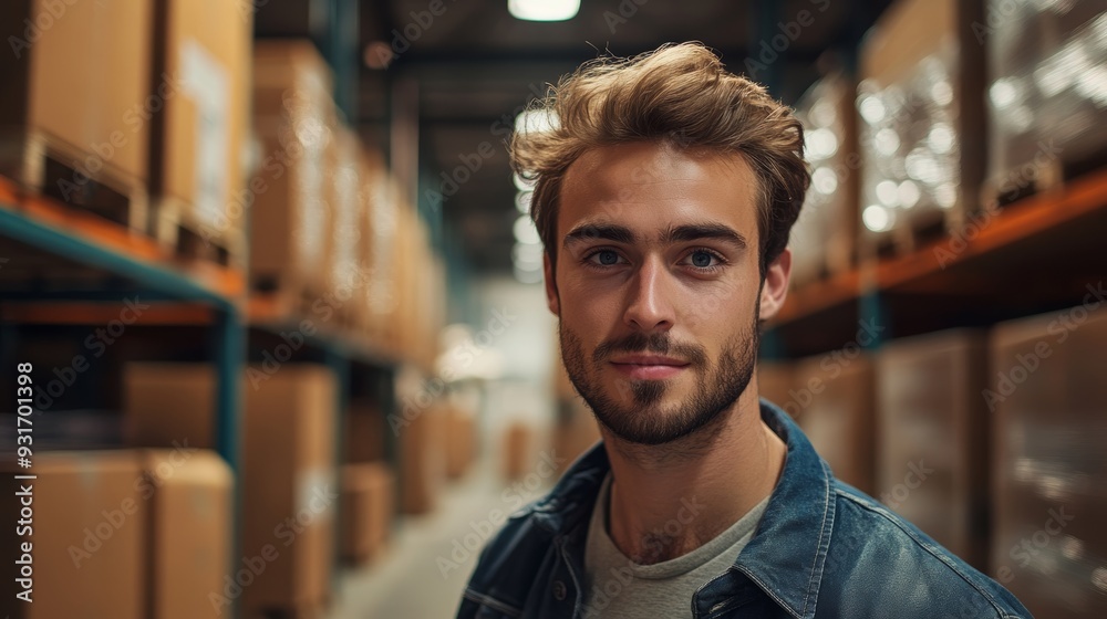 Portrait of a Man at the warehouse Portrait of a Man at the warehouse