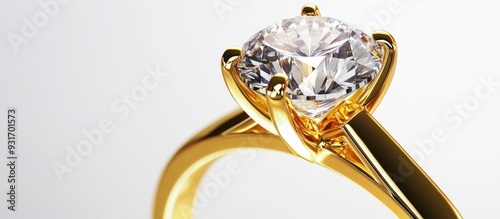 Close up of a golden ring f...
