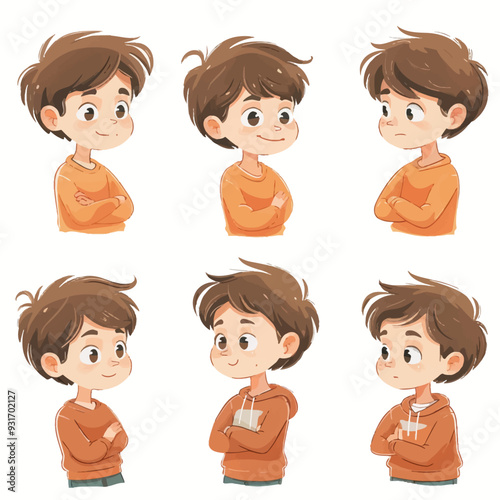 Clipart of Boy Telling