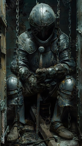 Captive Knight in Rusty Armor.