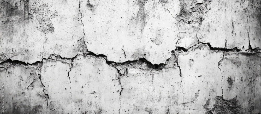 Obraz premium Black and white grunge urban texture featuring copy space Abstract surface dust and a rough dirty wall background or wallpaper with an empty template for any design Concept of distress dirt and damag