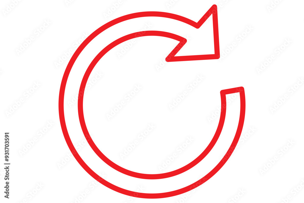 Circle arrow icon. Cycle, resumption , repeat concept. Vector illustration Circle arrow icon. Cycle, resumption , repeat concept. Vector illustration