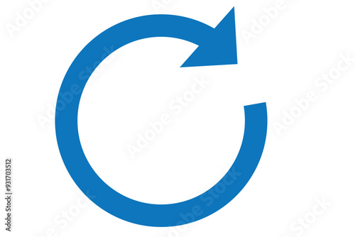 Circle arrow clipart isolated Stencil recycle symbol . isolated on white background. Vector illustration EPS