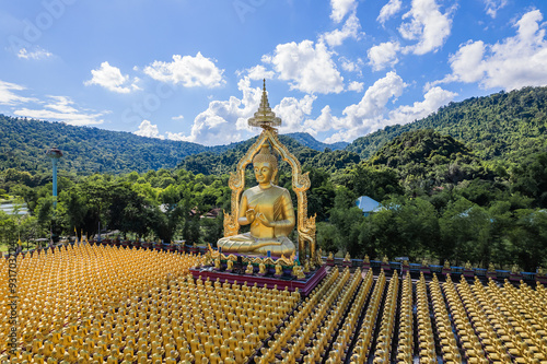 Aerial View Phuttha Utthayan Makha Bucha Anusorn in Nakhon Nayok, Thailand. photo