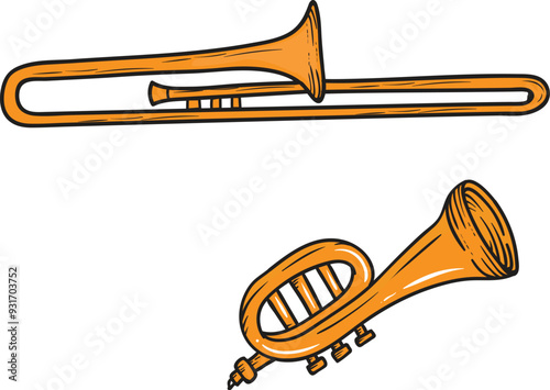 trumpet with horn