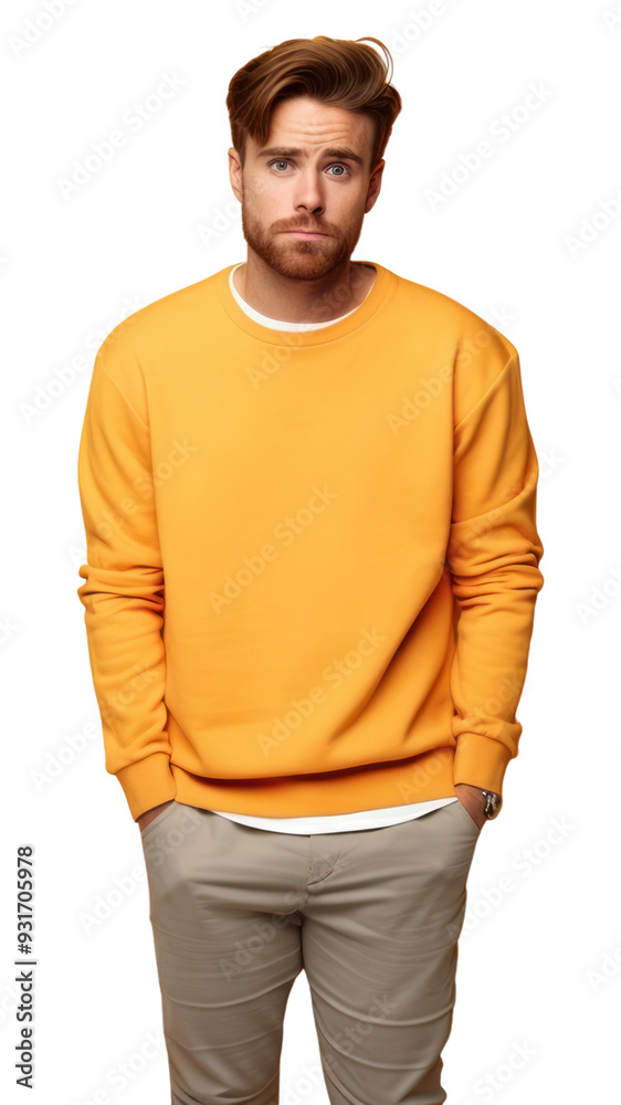 Fototapeta premium PNG Sweatshirt portrait sweater looking.