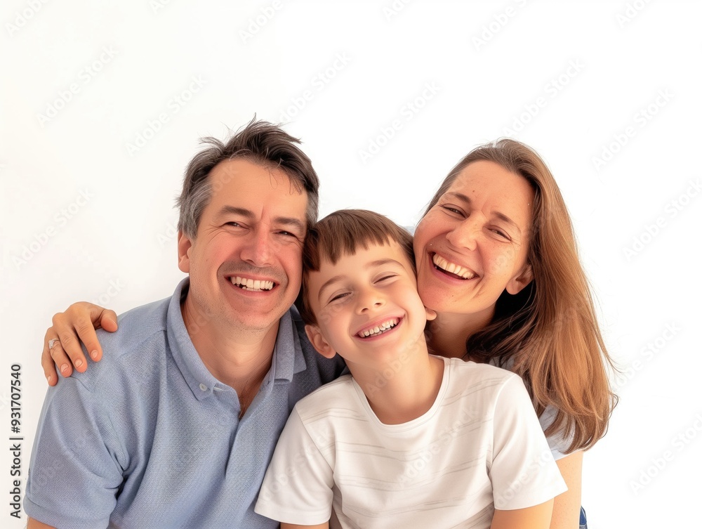 Family father mother son daughter kid studio photo white background Family father mother son daughter kid studio photo white background