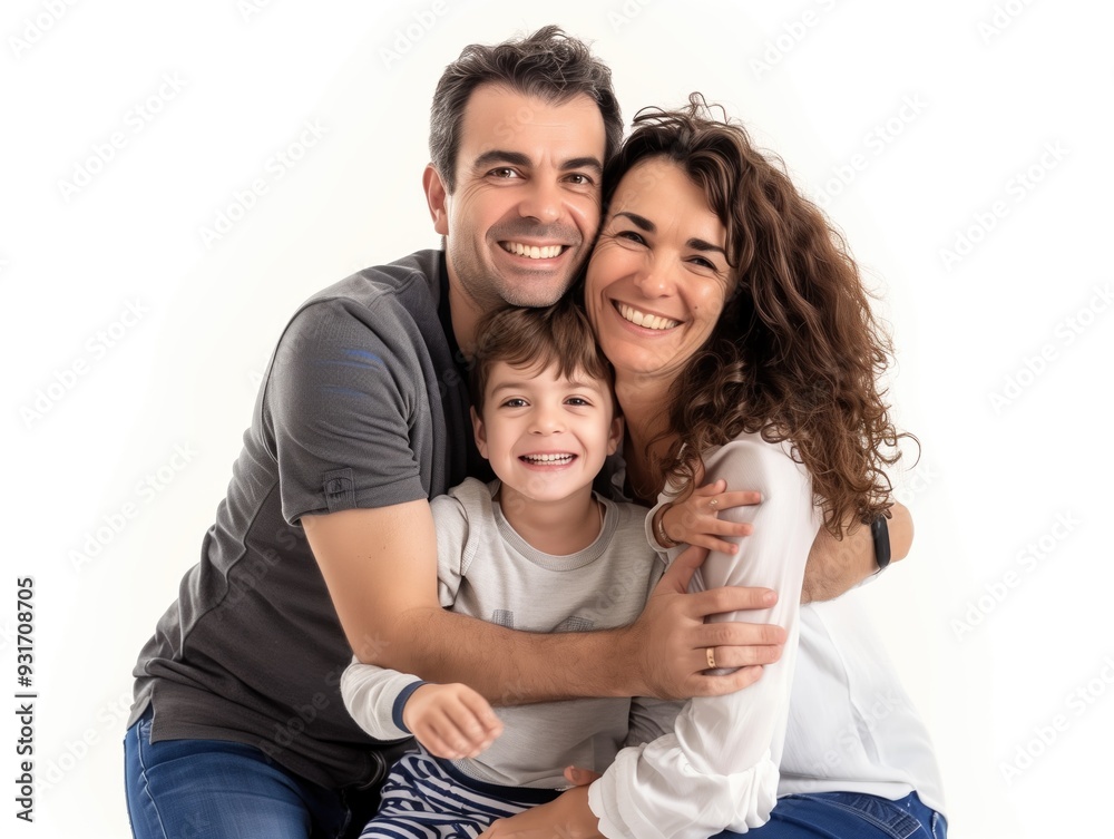 Family father mother son daughter kid studio photo white background Family father mother son daughter kid studio photo white background