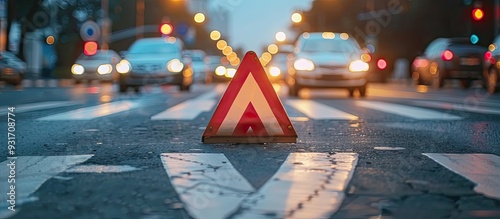 road sign set against a whi...
