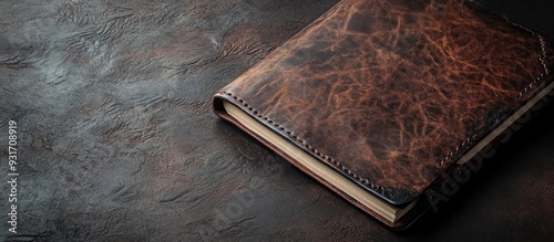 Notebook resting on the lea...