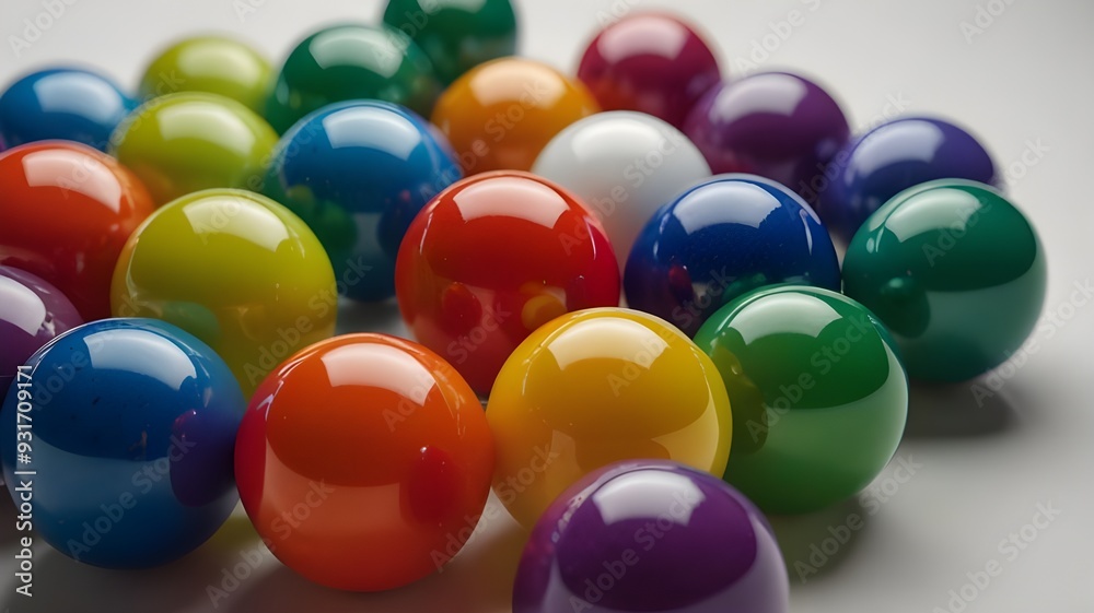Chromatic Harmony: A Playful Dance of Colorful Spheres Chromatic Harmony: A Playful Dance of Colorful Spheres