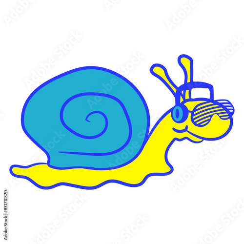Cute Little Snail Music DJ Happy Colorful Animal Nature Headphone Sunglasses Party Night Dancing Clubber Raver Comic Humor Cartoon Cool Fun Sound Disco Club Festival Band Concert Techno Discothek Love