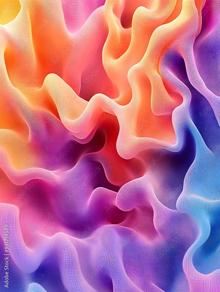 Obraz premium Vibrant Abstract Swirling Patterns in Captivating Colorful Hues and Tones