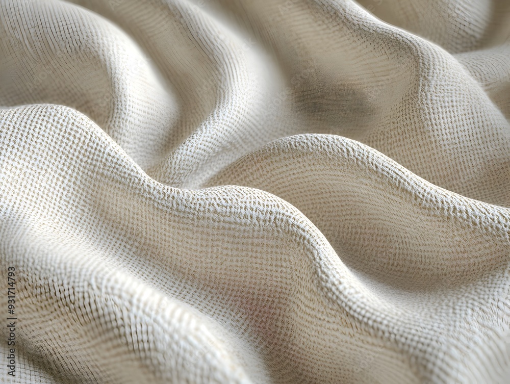 Soft Luxurious Fabric Texture with Elegant Crumpled Folds and Waves Soft Luxurious Fabric Texture with Elegant Crumpled Folds and Waves
