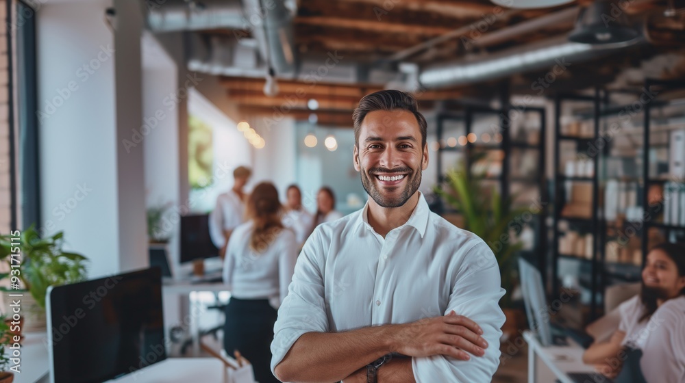 Fototapeta premium Smiling Businessman in Office