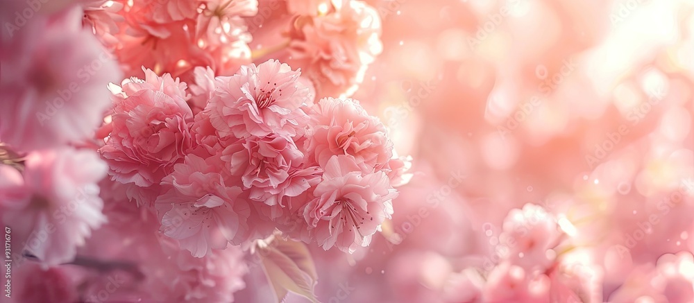 Cherry blossoms in spring for background or copyspace for text Cherry blossoms in spring for background or copyspace for text