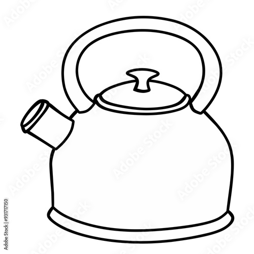 Line kettle illustration