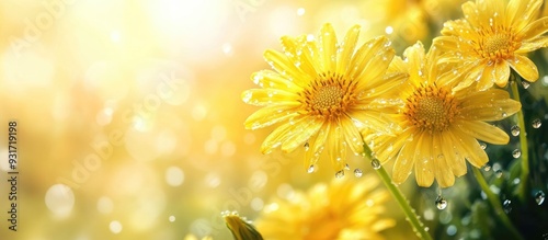Blooming dandelion backdrop...