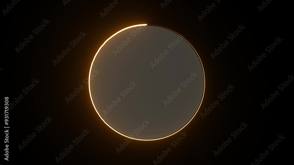 Abstract white color glowing neon circle frame icon animation. Neon round frame, circle, ring shape, loading, empty space concept animation Abstract white color glowing neon circle frame icon animation. Neon round frame, circle, ring shape, loading, empty space concept animation