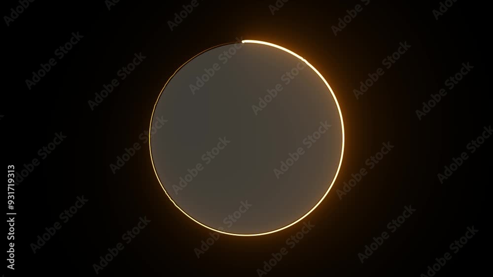 Abstract white color glowing neon circle frame icon animation. Neon round frame, circle, ring shape, loading, empty space concept animation Abstract white color glowing neon circle frame icon animation. Neon round frame, circle, ring shape, loading, empty space concept animation