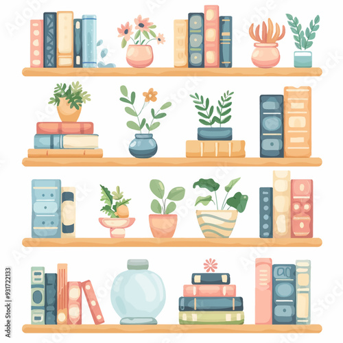 Vector Bookshelf simple and minima