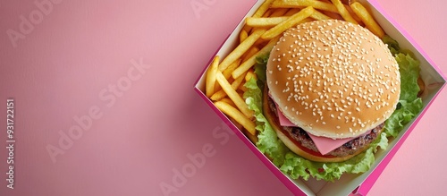pink burger vegan fast food...