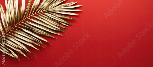 Shiny gold glossy palm tree...